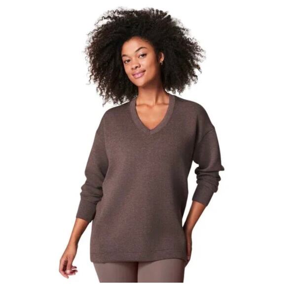 Spanx Air Essentials Brushed AE Tunic Heather Smoke Size S NWT Athleisure Cozy - Picture 1 of 10